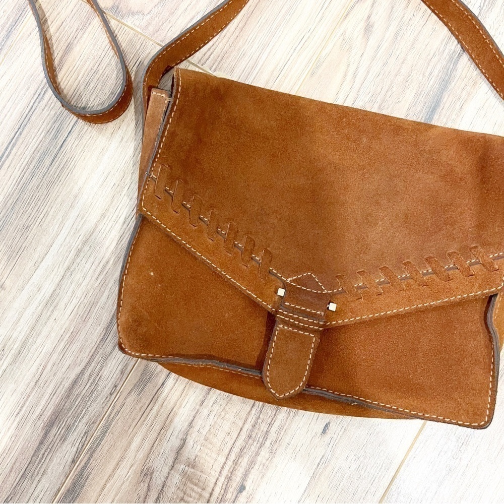 Minelli Paris Suede Boho Crossbody Bag - Picture 3 of 10